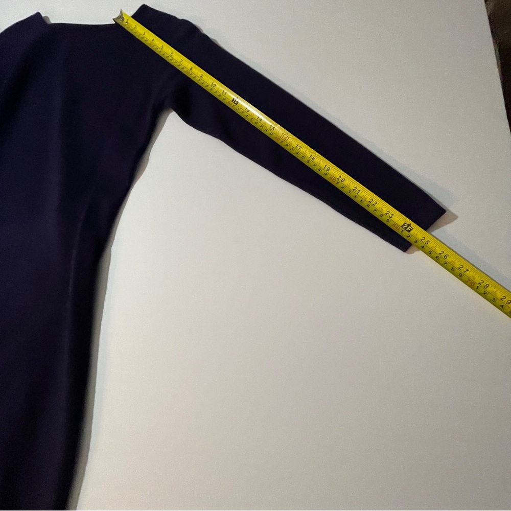 Pullover Factory Navy Sweater Dress Size: Extra Small - Picture 14 of 17